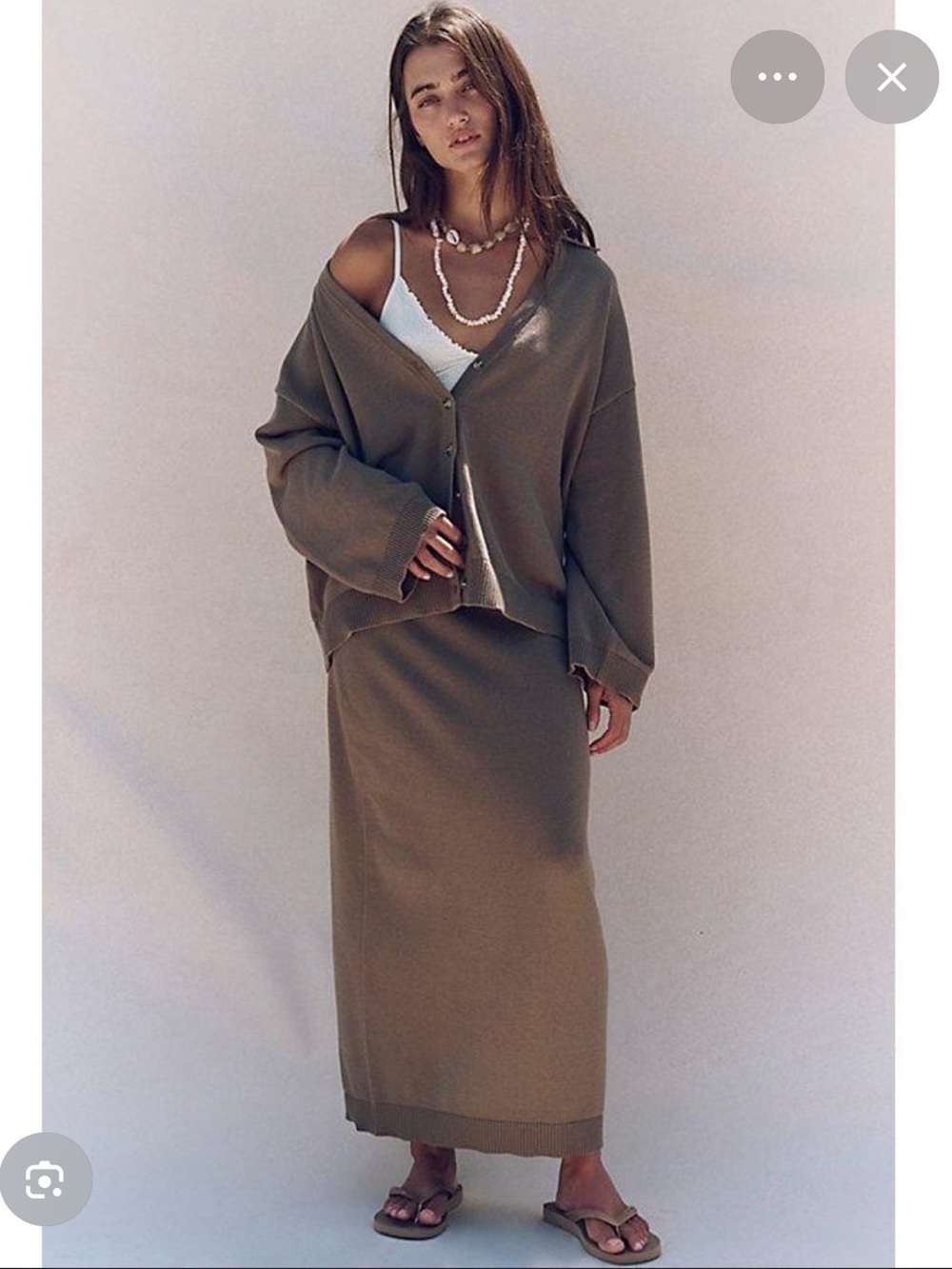 Free People Gwenna Sweater Set in Dried Walnut by Free-est